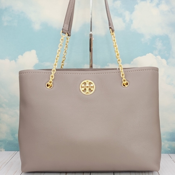 Tory Burch Handbags - Tory Burch Carson Tote Silver Maple NWT